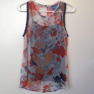 Colorful sleeveless blouse